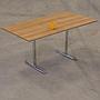 Folding table with laminated tabletop and chromed steel legs by Howe (150 x 75 cm)