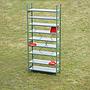 Shelf in green epoxy powder coated steel by Tixit (H. 240 x L. 106 x D. 40 cm)