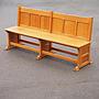 Bench with backrest in solid oak (L. 191 cm)