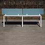 Office table with laminated tabletop and partition (240 x 164 cm)
