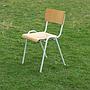 Stackable school chair with tubular steel legs