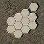 Hexagonal speckled dry pressed ceramic floor tiles by Zahna Fliesen - Sold per m2