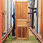 Door in varnished solid pine from Opwijk monastery (H. 246 cm x W. 87 cm) - Right/Left