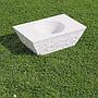 Basin in natural stone (L. 45 cm x W. 28 cm) - White
