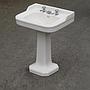 Pedestal bathroom sink in ceramic (ca. 1950)