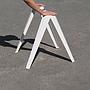 Pair of triangular table legs 'Sanba' by PJ Mares for Serax - White
