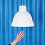 Hanging light 'Cabasa' in white lacquered steel by Serax