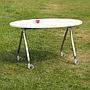 Office table 'Blitz' by Calligaris with oval laminated tabletop