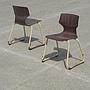Stackable school chair in pagwood by Fpf Flötotto (Pagholz)