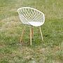 Armchair 'Sidera' in polyamide with wooden legs