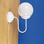 Wall sconce in white enameled steel by Elco Lite (ca. 1970)