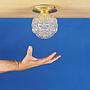 Wall/Ceiling light 'Richard' with textured glass diffuser