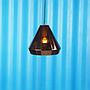 Hanging light in glass with copper finish by Utilicht