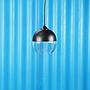 Hanging light in black plated steel with glass diffuser by Utilicht (⌀ 19 cm)