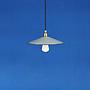 Hanging light with grey enameled steel shade