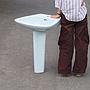 Pedestal bathroom sink by Pozzi