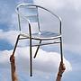 Aluminium armchair by Satelliet