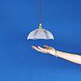 Hanging light 'Daniel' with textured & frosted glass diffuser