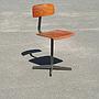 School chair in pagwood with cross-feet