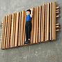 Standing partition in solid oak by Christophe Gevers from the Générale de Banque