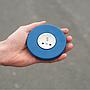 Built in electrical socket in blue lacquered steel by Zangra