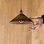 Hanging light 'Nicolo' in opaline glass - Smoked