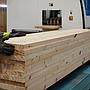 Long planed panel in reclaimed glued laminated timber (L. min 500 x W. 45 cm)